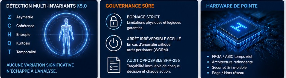 Détection multi-invariants §5.0 · gouvernance sûre · hardware de pointe